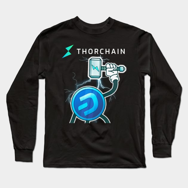 Dash Digital Cash - Dashy Thorchain DeFi Hammer Long Sleeve T-Shirt by dash